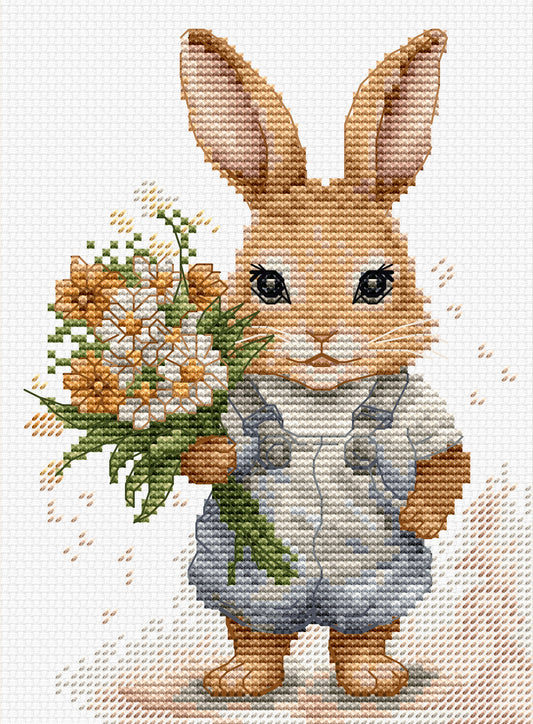 Cross Stitch Kit Luca-S - The Bunny's Surprise, B1409