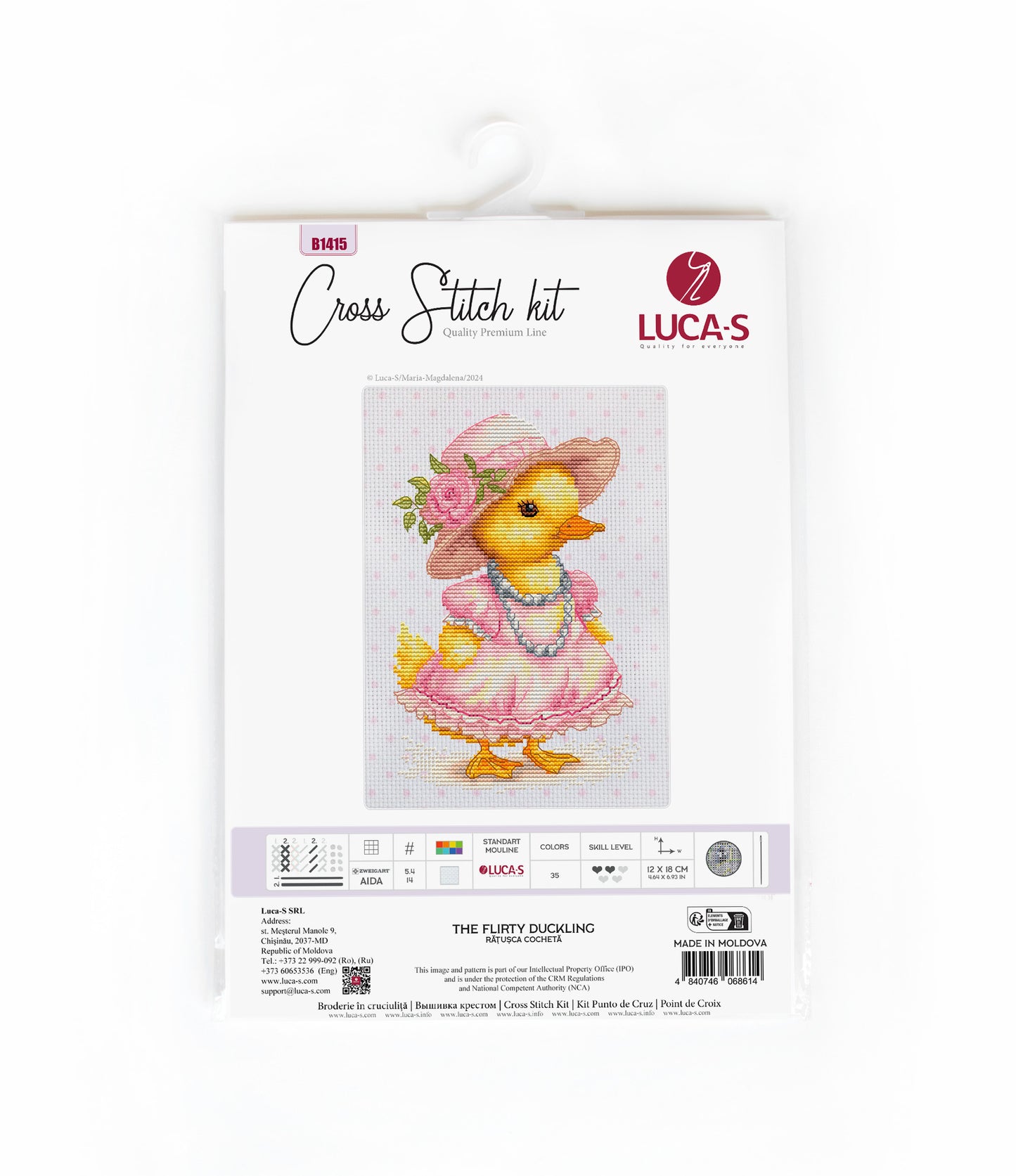 Cross Stitch Kit Luca-S - The Flirty Duckling, B1415