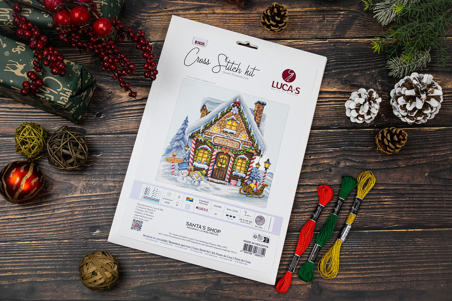 Cross Stitch Kit Luca-S - Santa’S Shop , B1435
