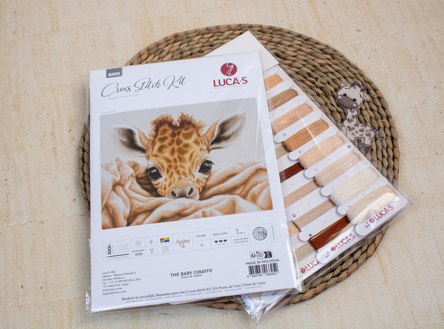 Cross Stitch Kit Luca-S - The Baby Giraffe, B2425