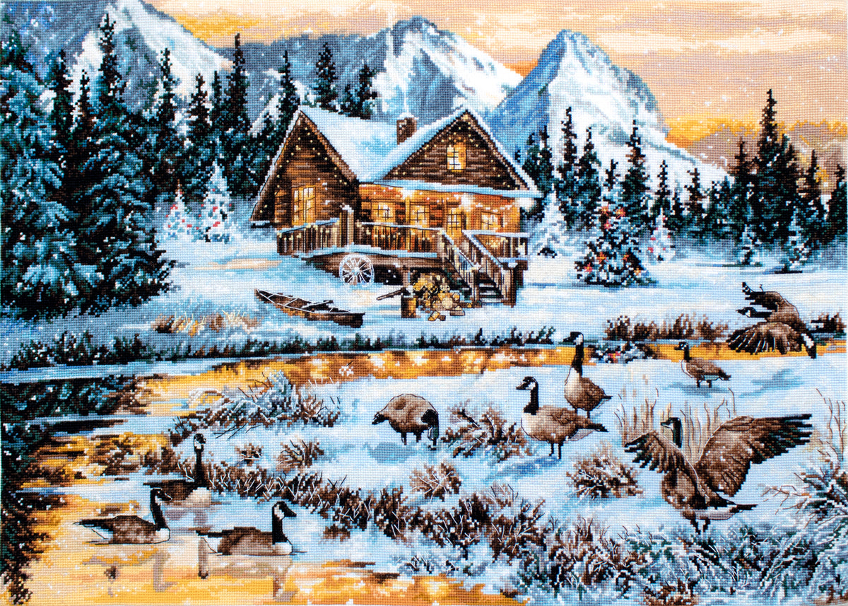 Cross Stitch Kit Luca-S - Geese on the Stream, B590