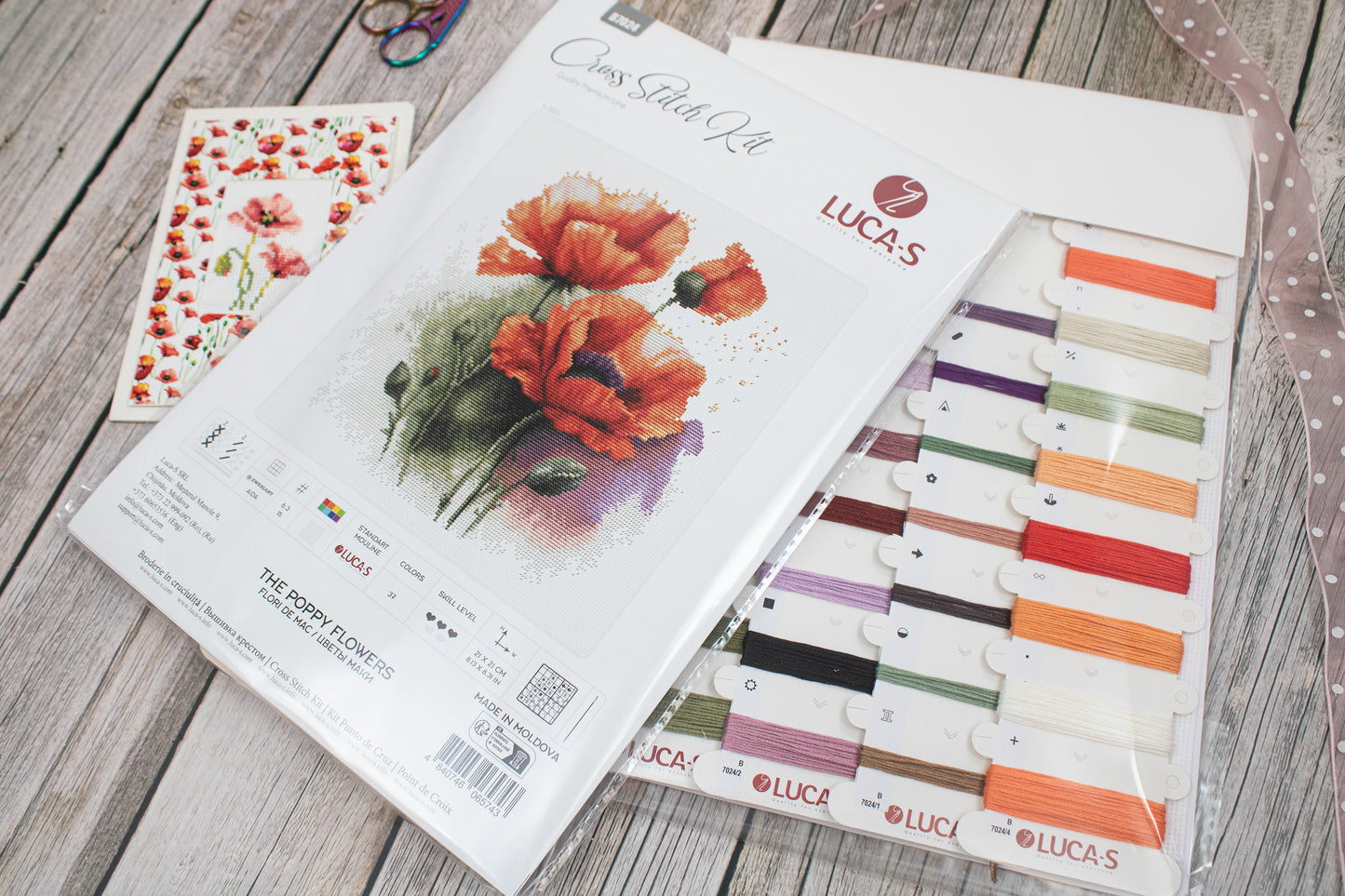 Cross Stitch Kit Luca-S - The Poppy Flowers, B7024
