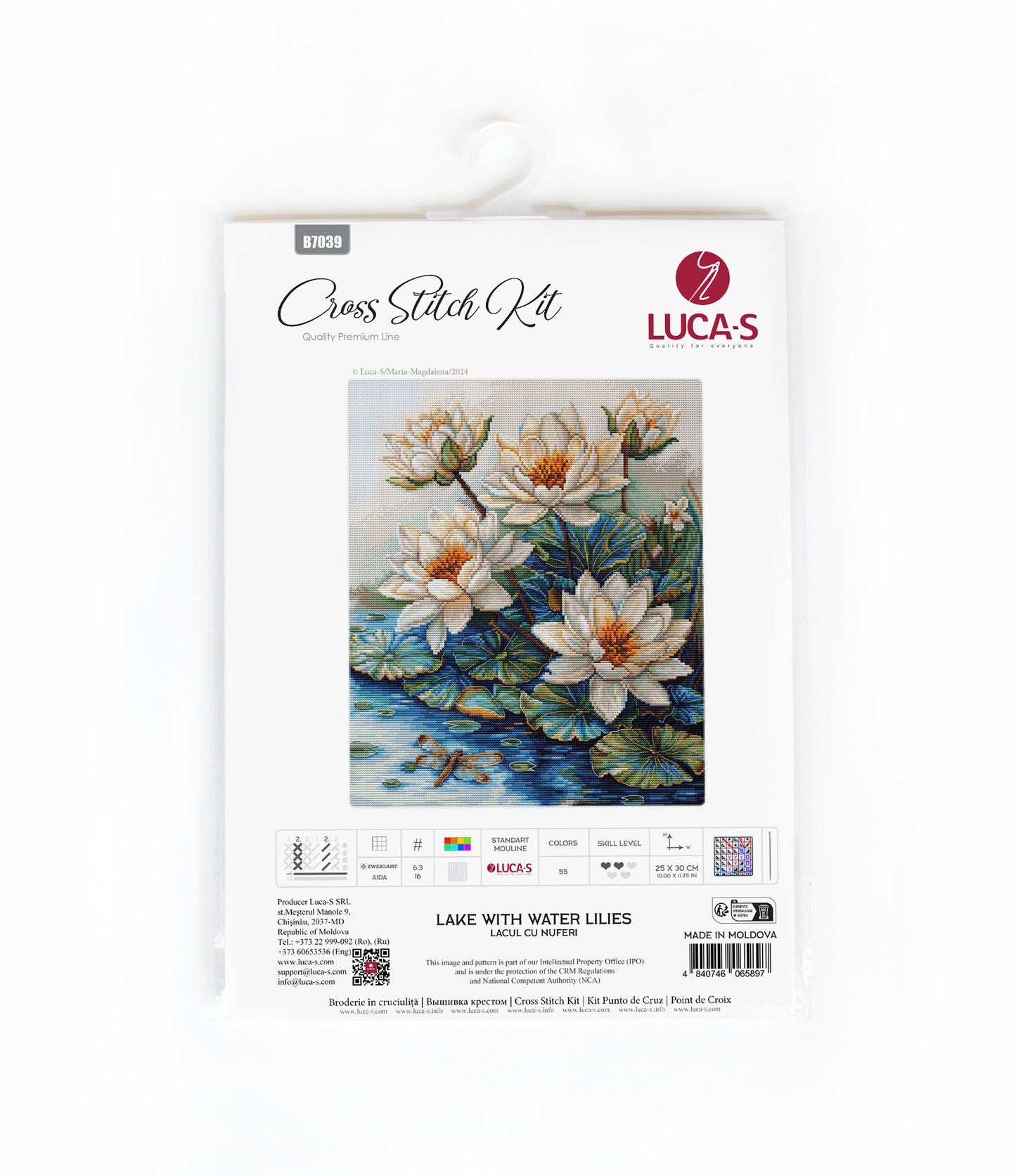 Cross Stitch Kit Luca-S - Lake With Water Lilies, B7039