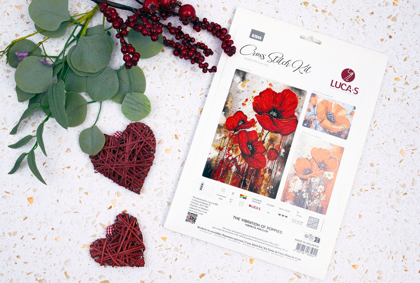Cross Stitch Kit Luca-S - The Vibration of Poppies, B7044