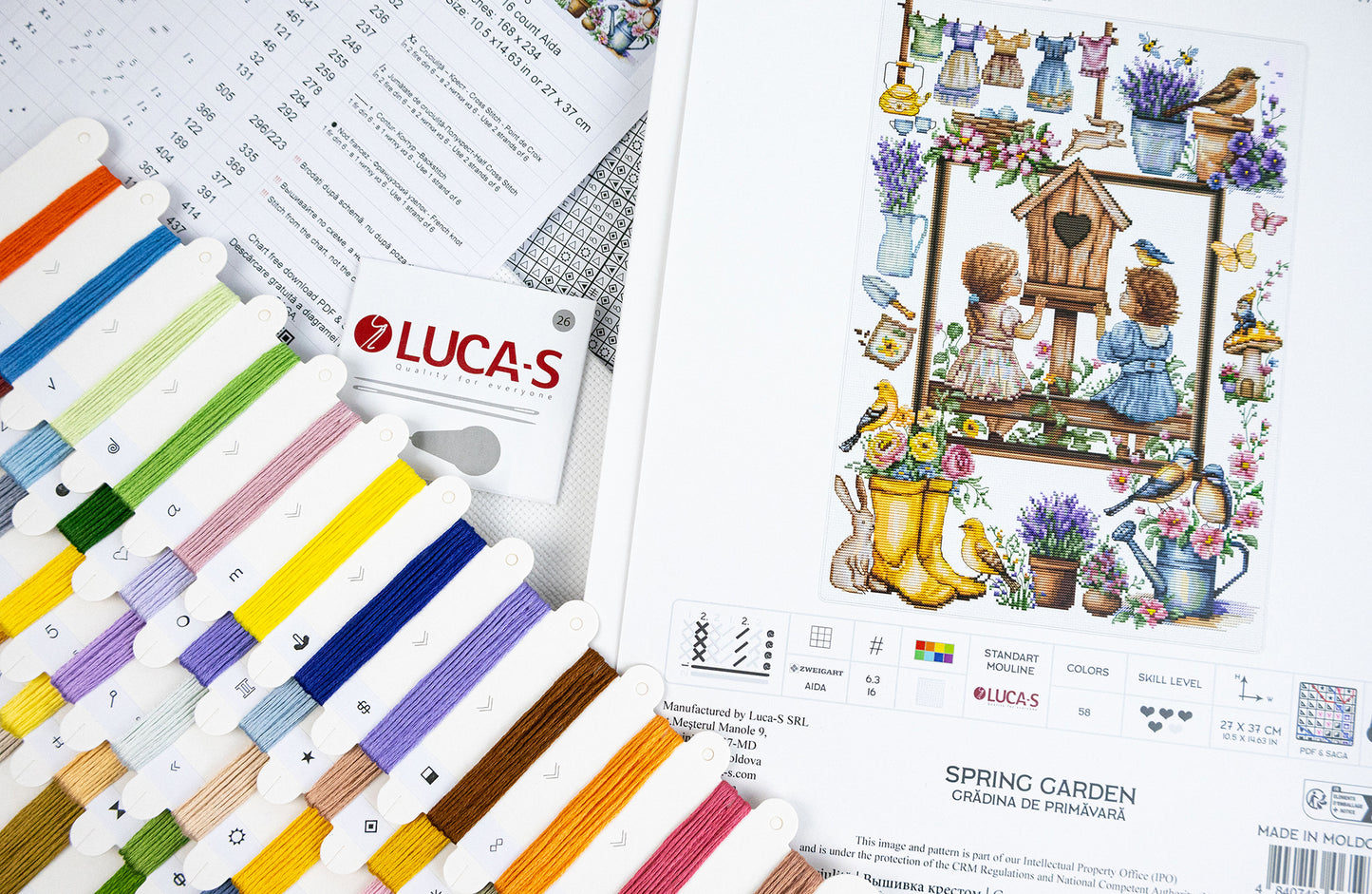 Cross Stitch Kit Luca-S - Spring Garden, B7047