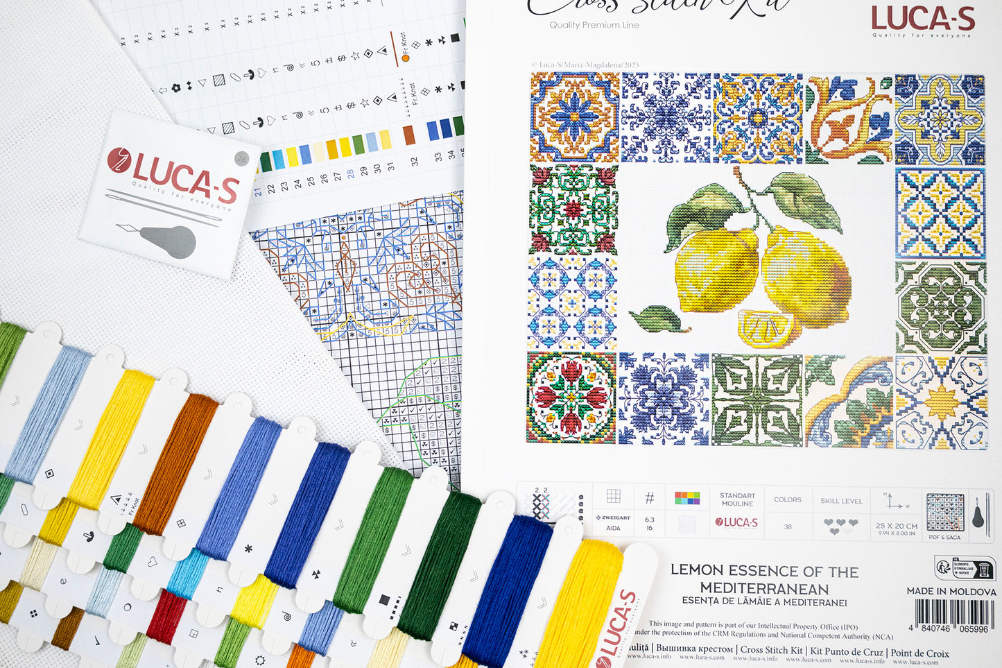 Cross Stitch Kit Luca-S - Lemon Essence of the Mediterranean, B7049