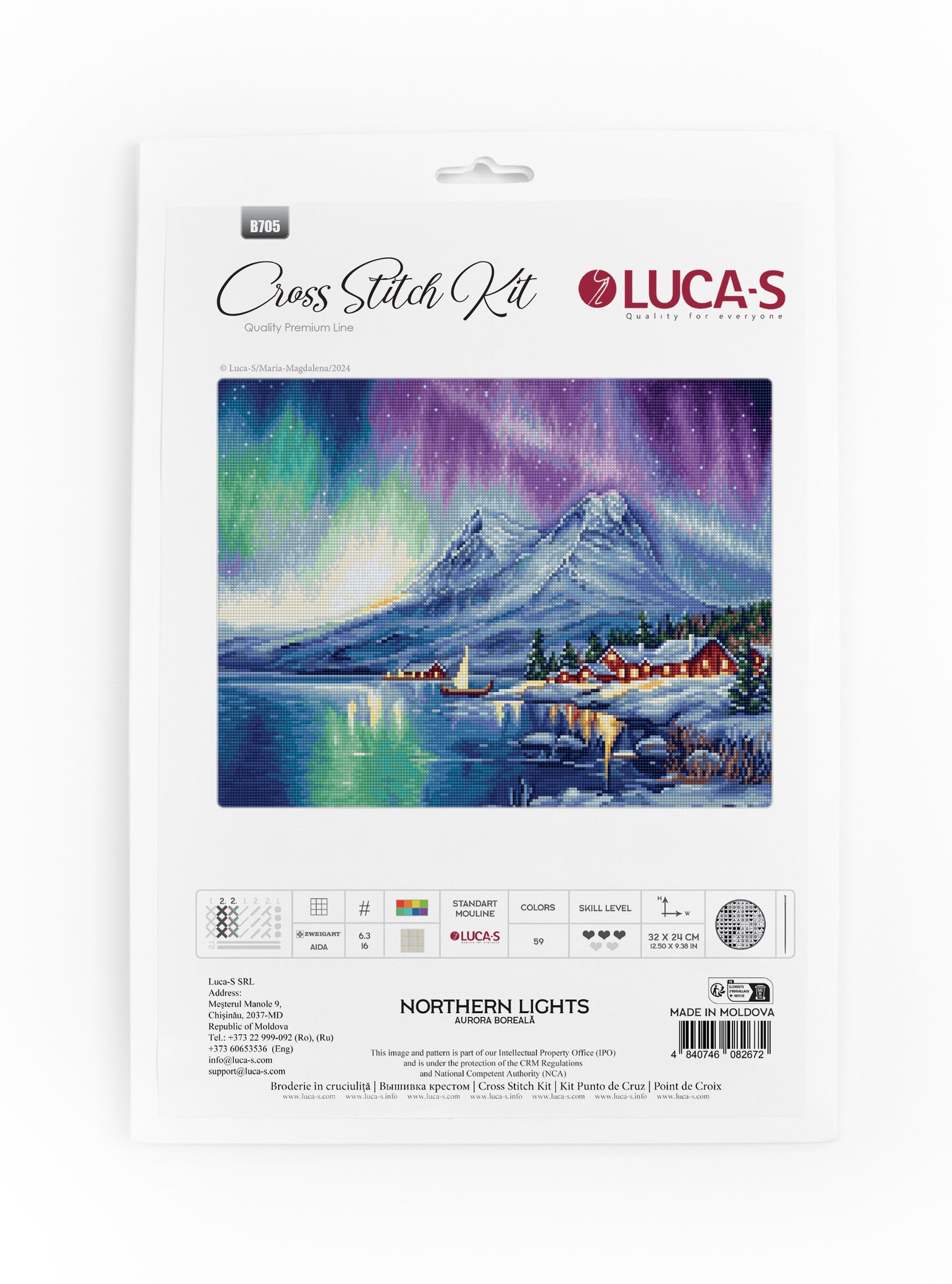 Cross Stitch Kit Luca-S - Northern Lights, B705