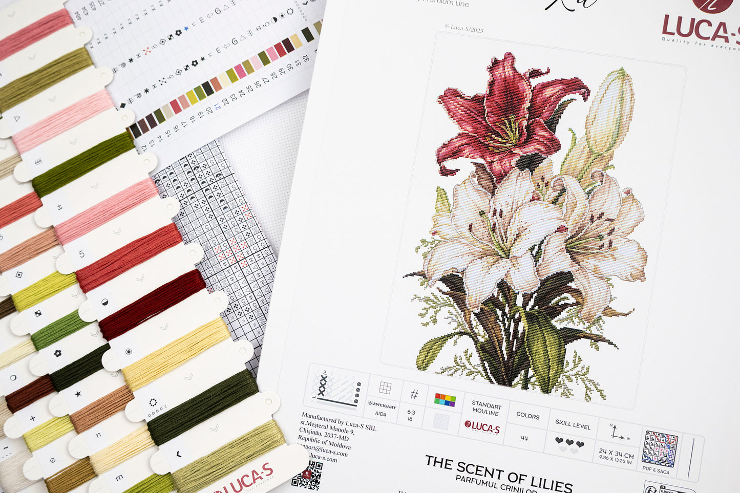 Cross Stitch Kit Luca-S - The Scent of Lilies, B7054