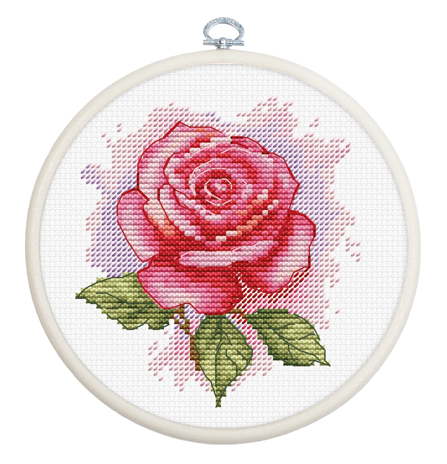 Cross Stitch Kit with Hoop Included Luca-S - Rose Aroma, BC105