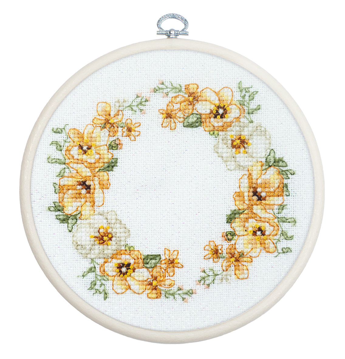 Cross Stitch Kit with Hoop Included Luca-S - Floral Rhythm, BC110