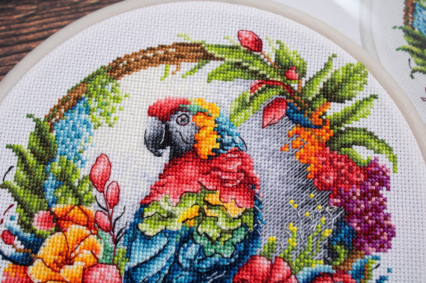 Набор для вышивки крестом с пяльцами Luca-S - The Tropical Parrot, BC201