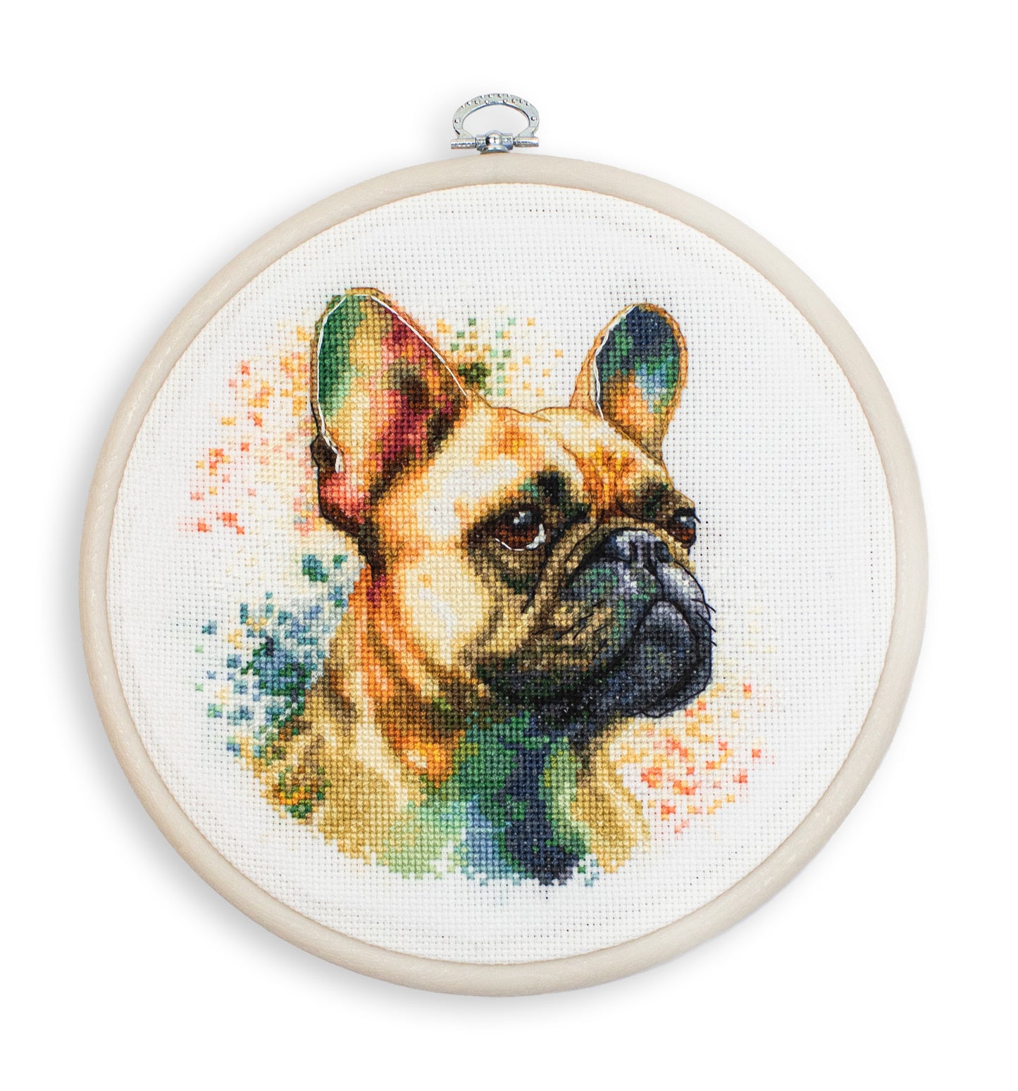 Набор для вышивки крестом с пяльцами Luca-S - The French Bulldog, BC207