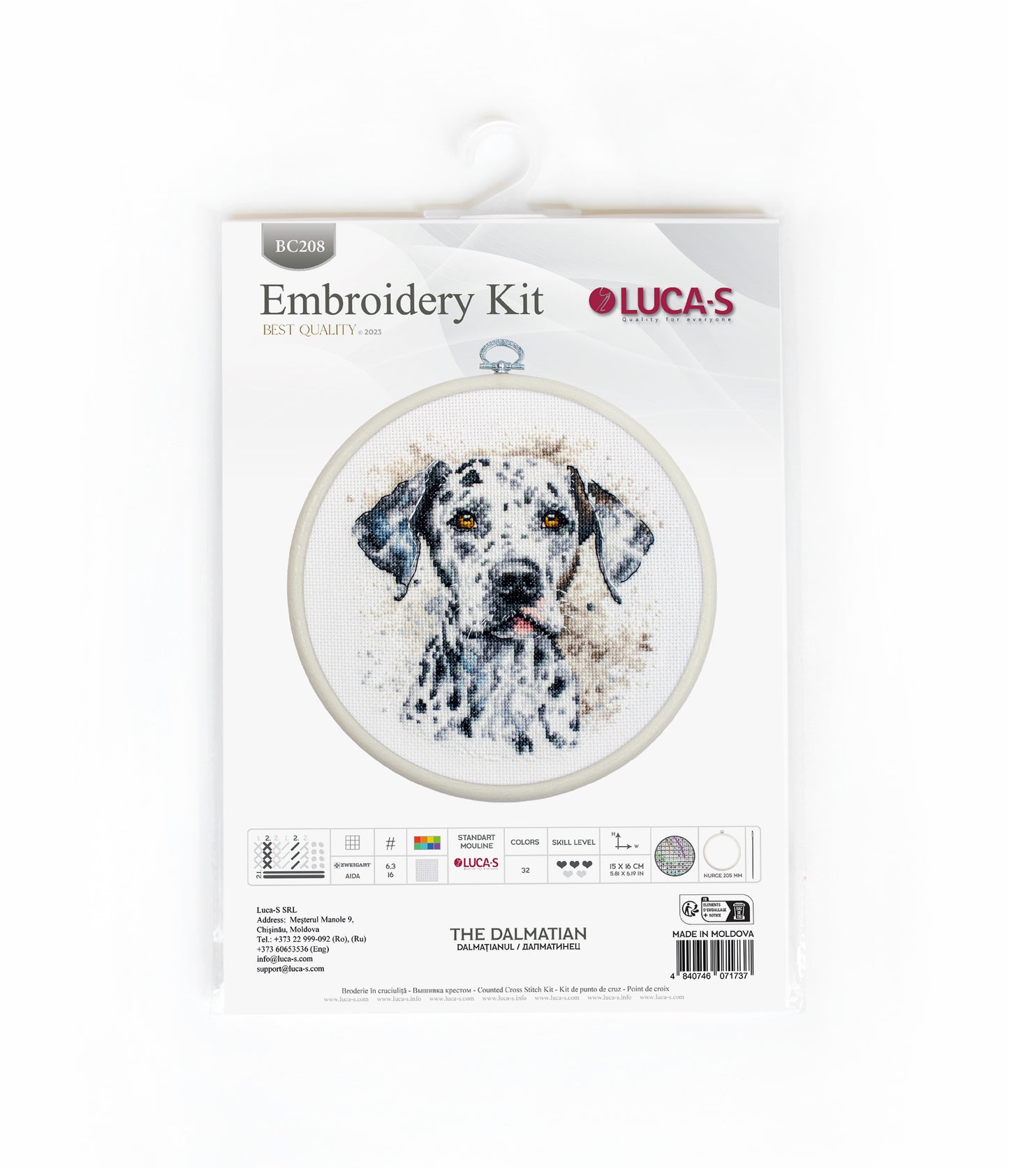 Набор для вышивки крестом с пяльцами Luca-S - The Dalmatian, BC208