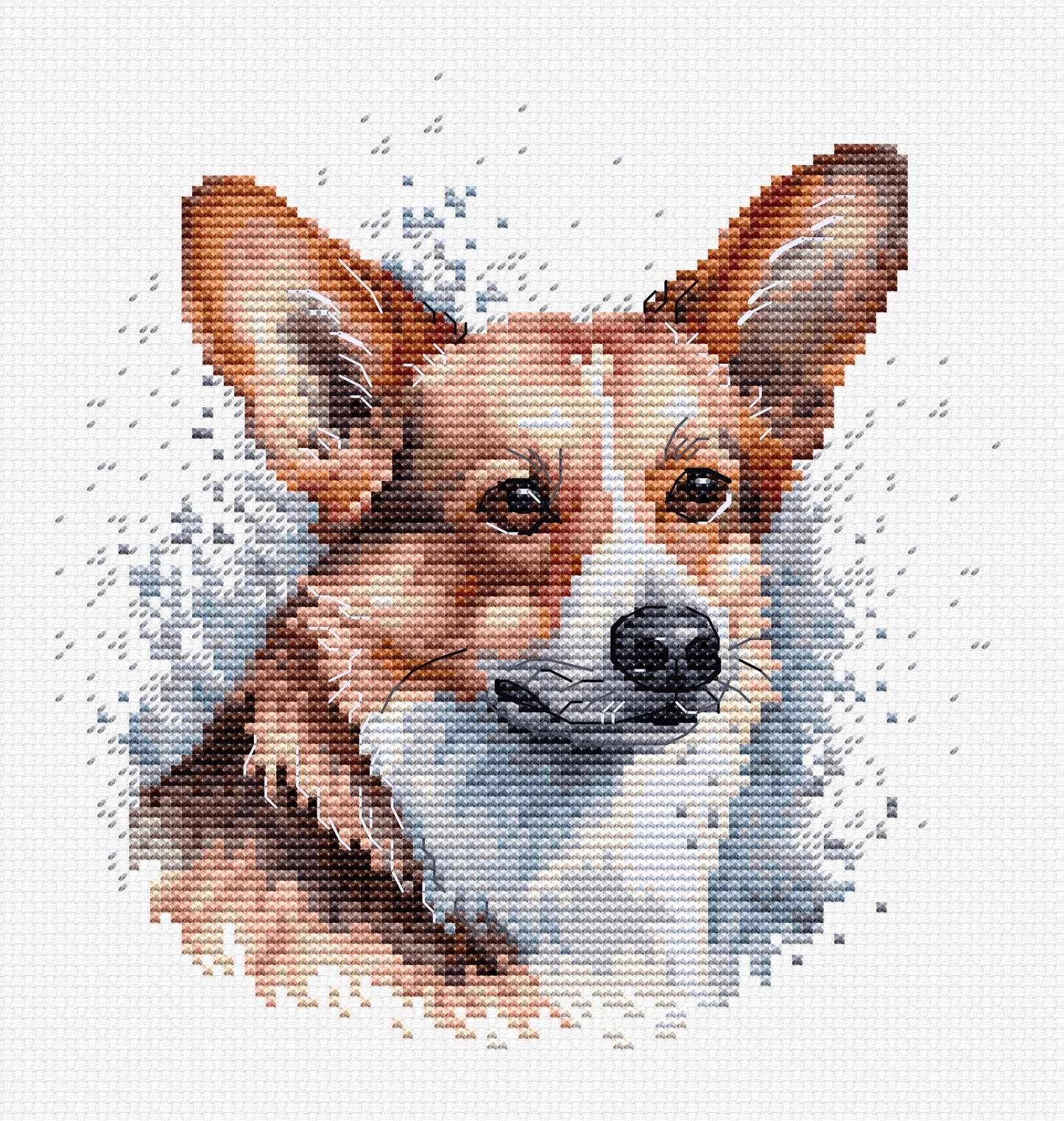Cross Stitch Kit with Hoop Included Luca-S - Welsh Corgi, BC212