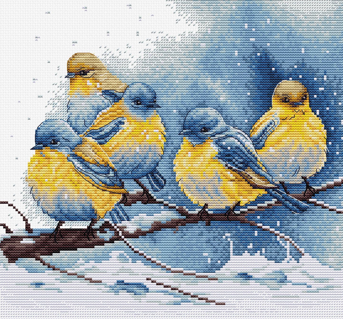 Набор для вышивки крестом Luca-S - Eastern Bluebirds, BU5028