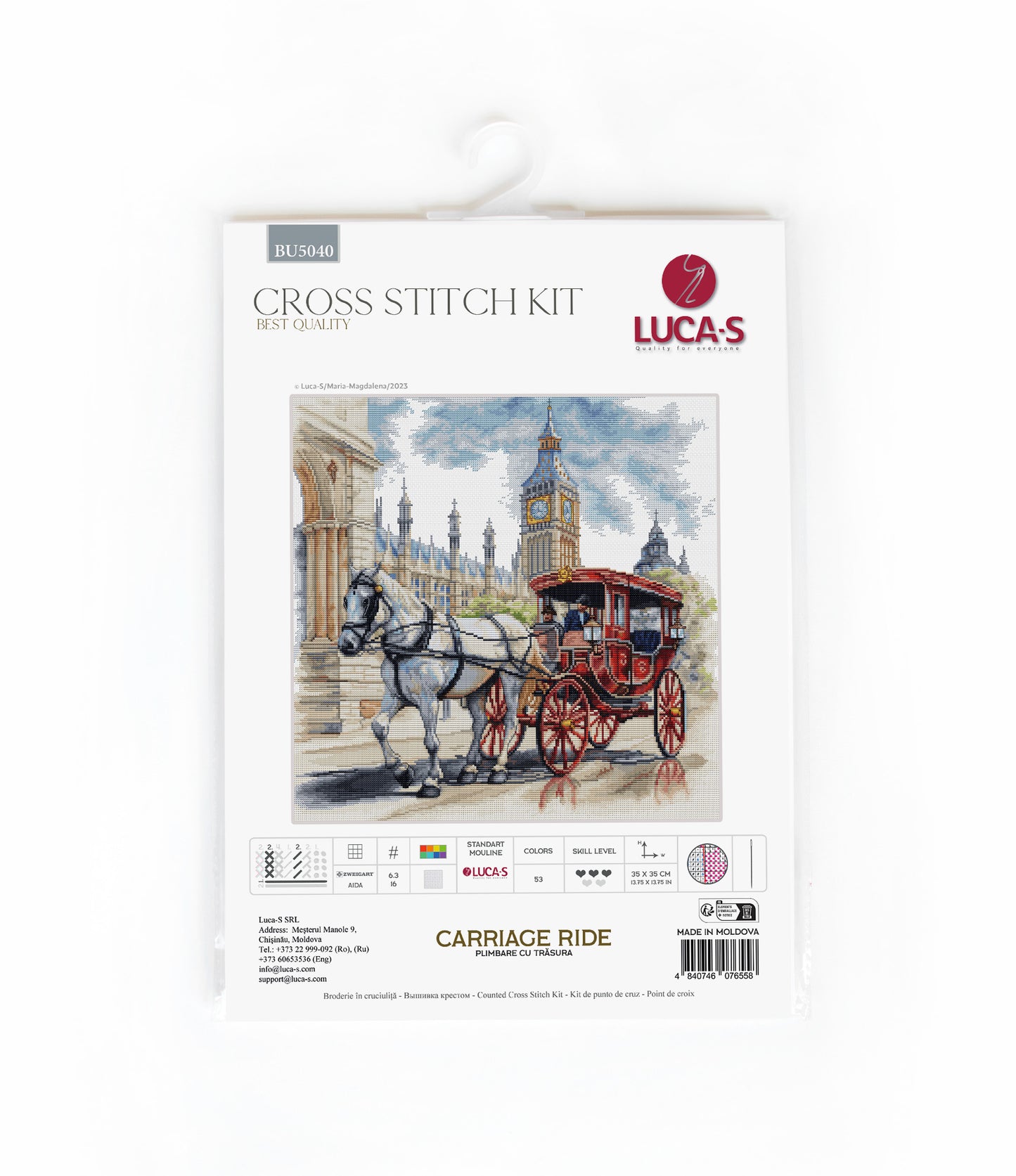 Набор для вышивания крестом Luca-S - Carriage Ride, BU5040