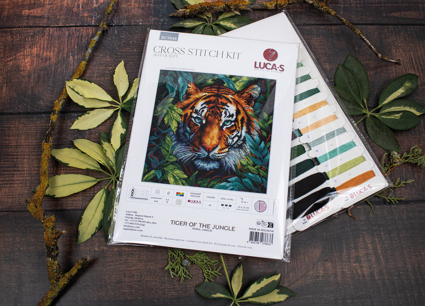 Cross Stitch Kit Luca-S - Tiger of the Jungle, BU5048