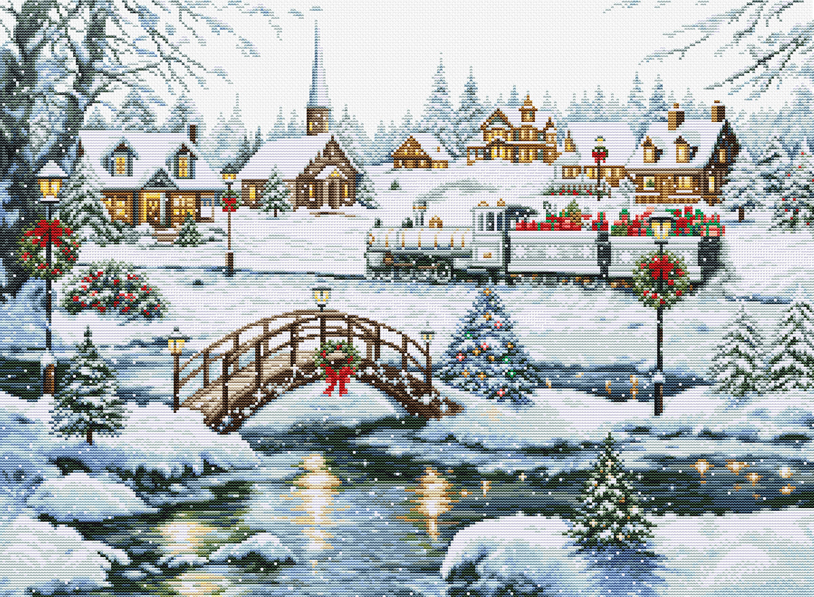 Cross Stitch Kit Luca-S GOLD - Icy Lights, BU5111 – Luca-S Wholesale