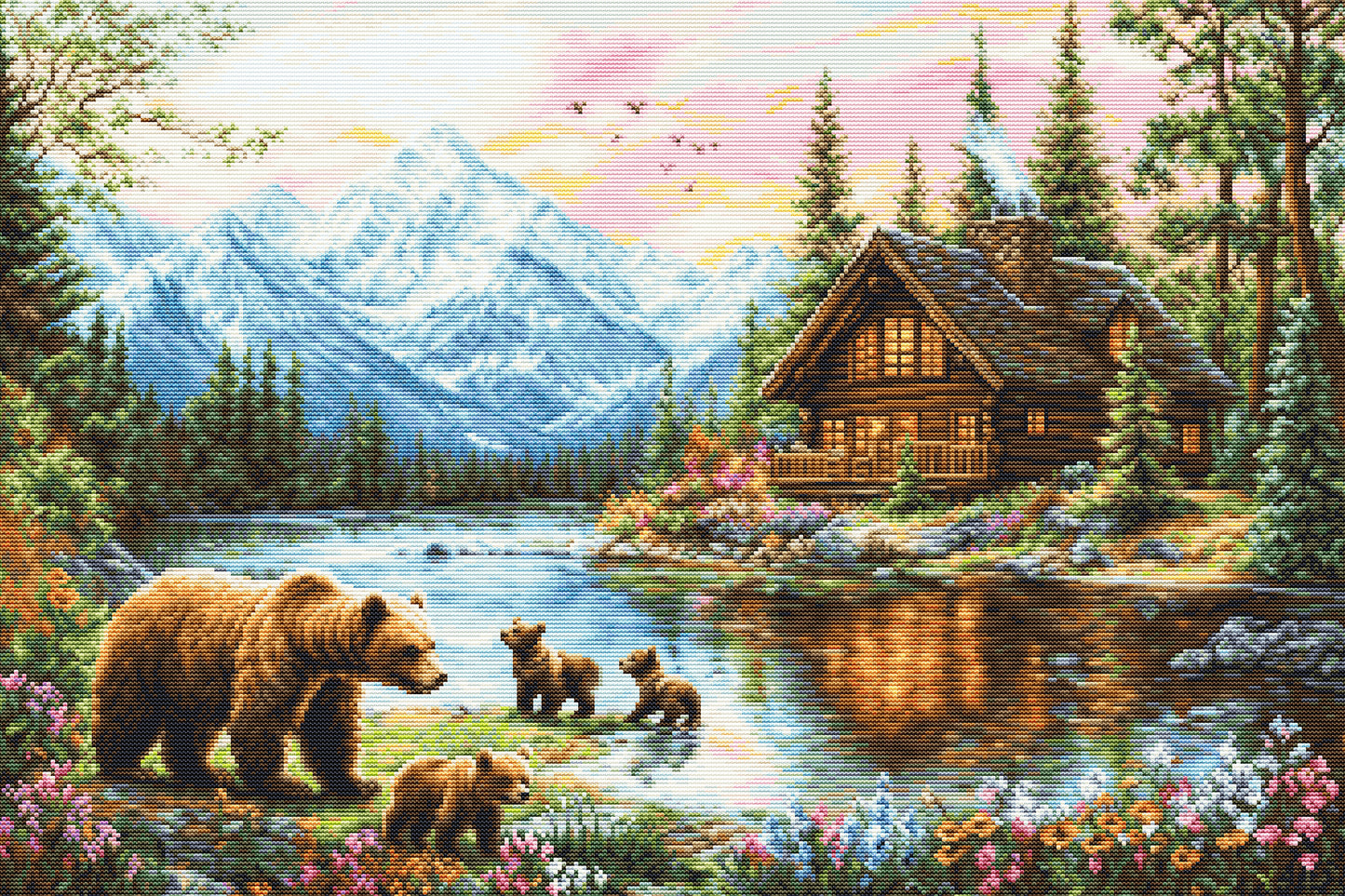Cross Stitch Kit Luca-S GOLD - Cubs’ Adventure, B726