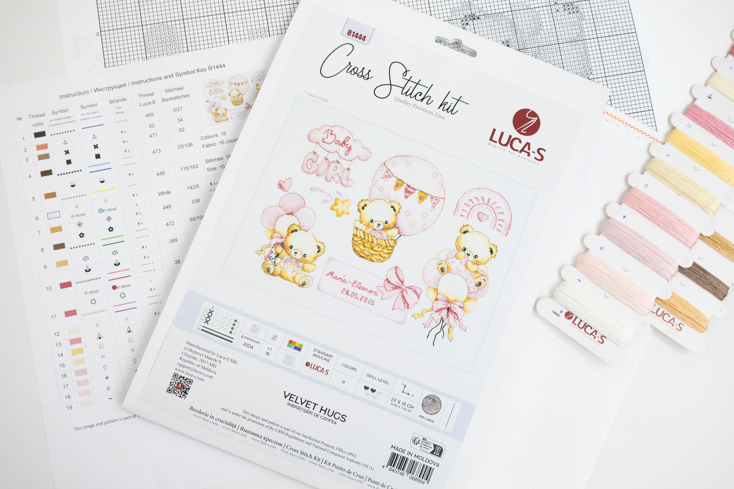 Cross Stitch Kit Luca-S - Velvet Hugs, B1444