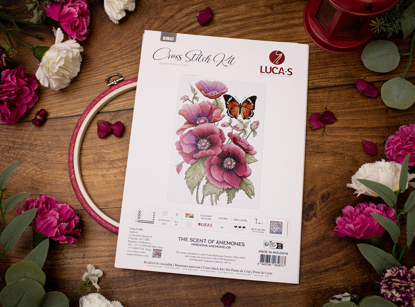 Cross Stitch Kit Luca-S - The Scent of Anemones, B7037
