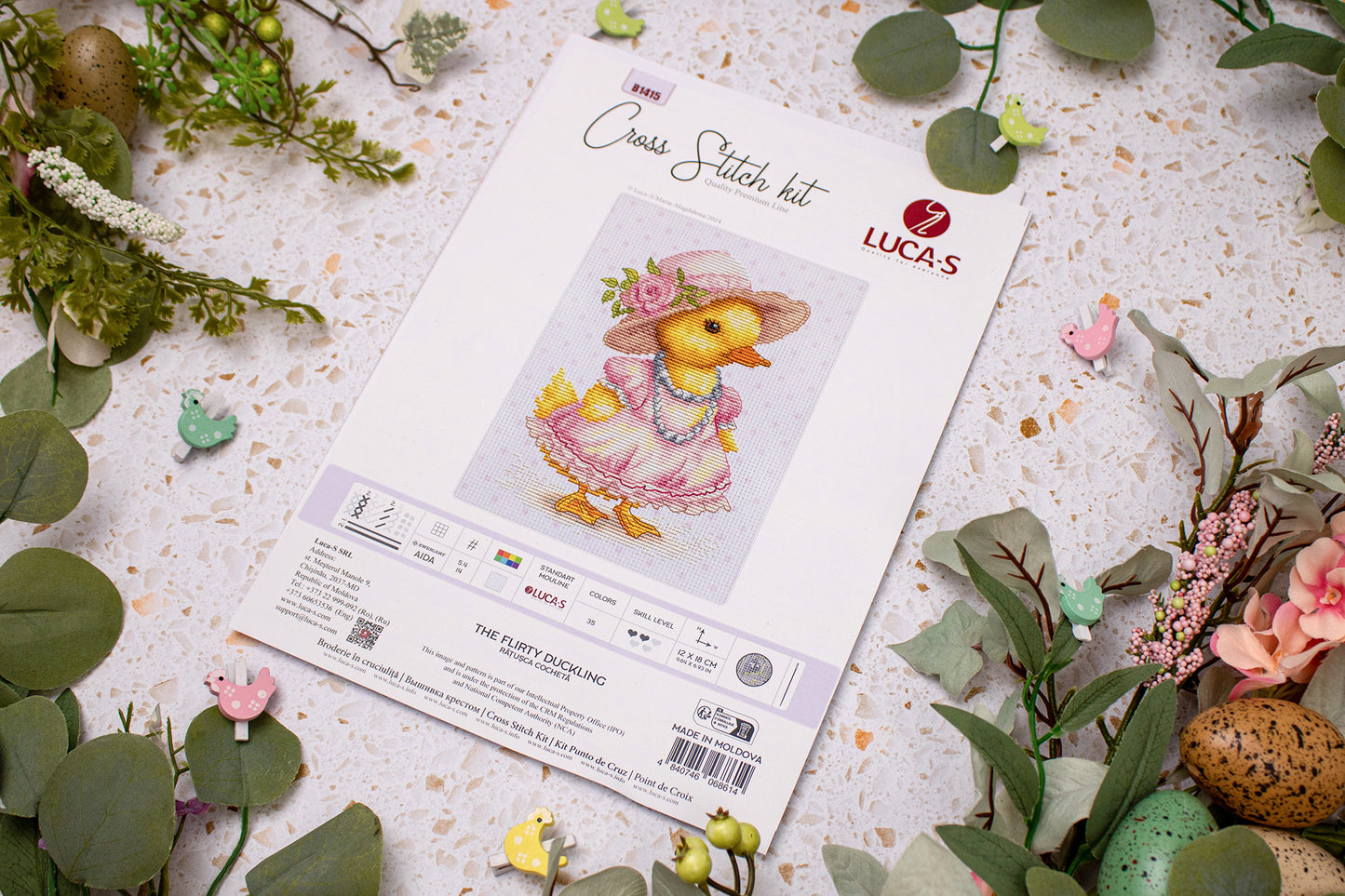 Cross Stitch Kit Luca-S - The Flirty Duckling, B1415