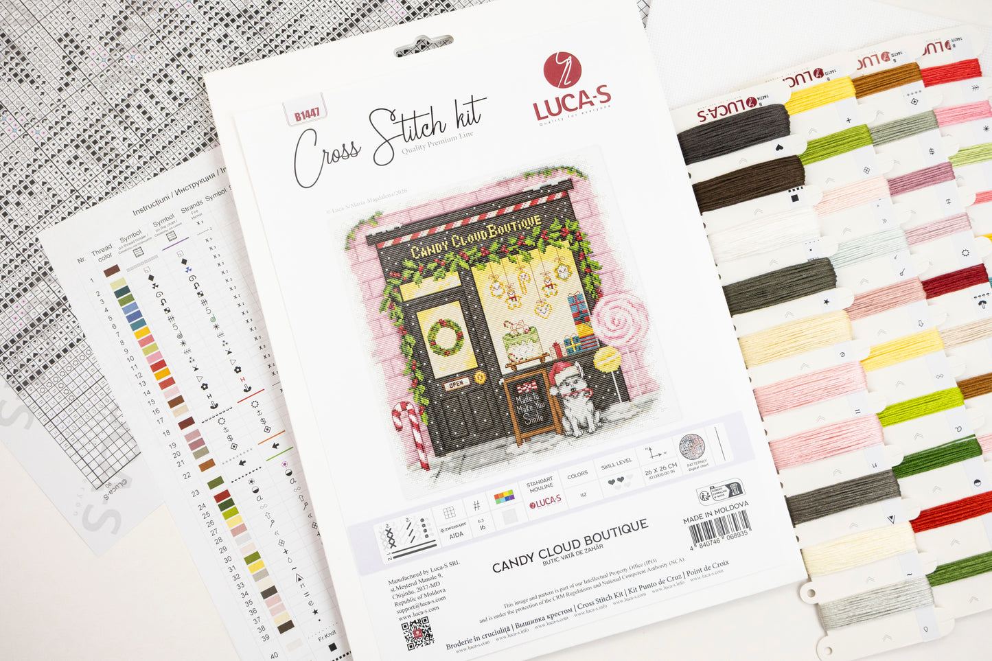 Cross Stitch Kit Luca-S - Candy Cloud Boutique, B1447