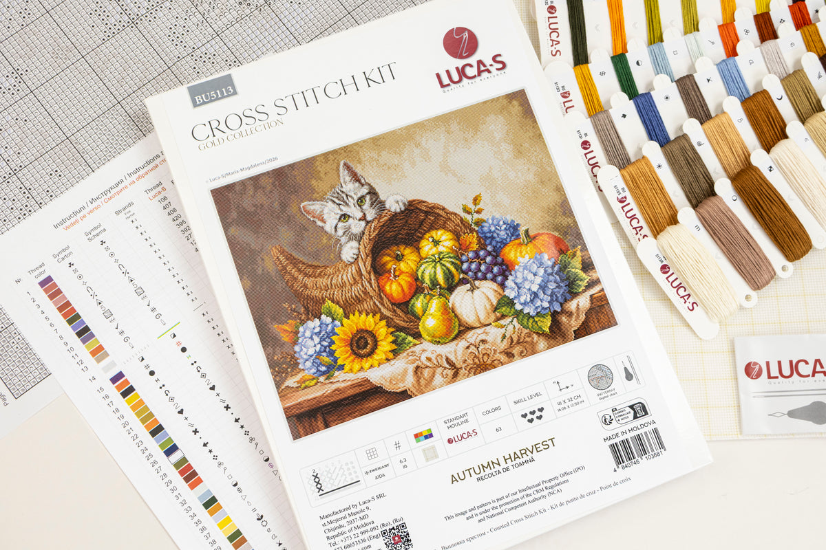Cross Stitch Kit Luca-S GOLD - Autumn Harvest, BU5113