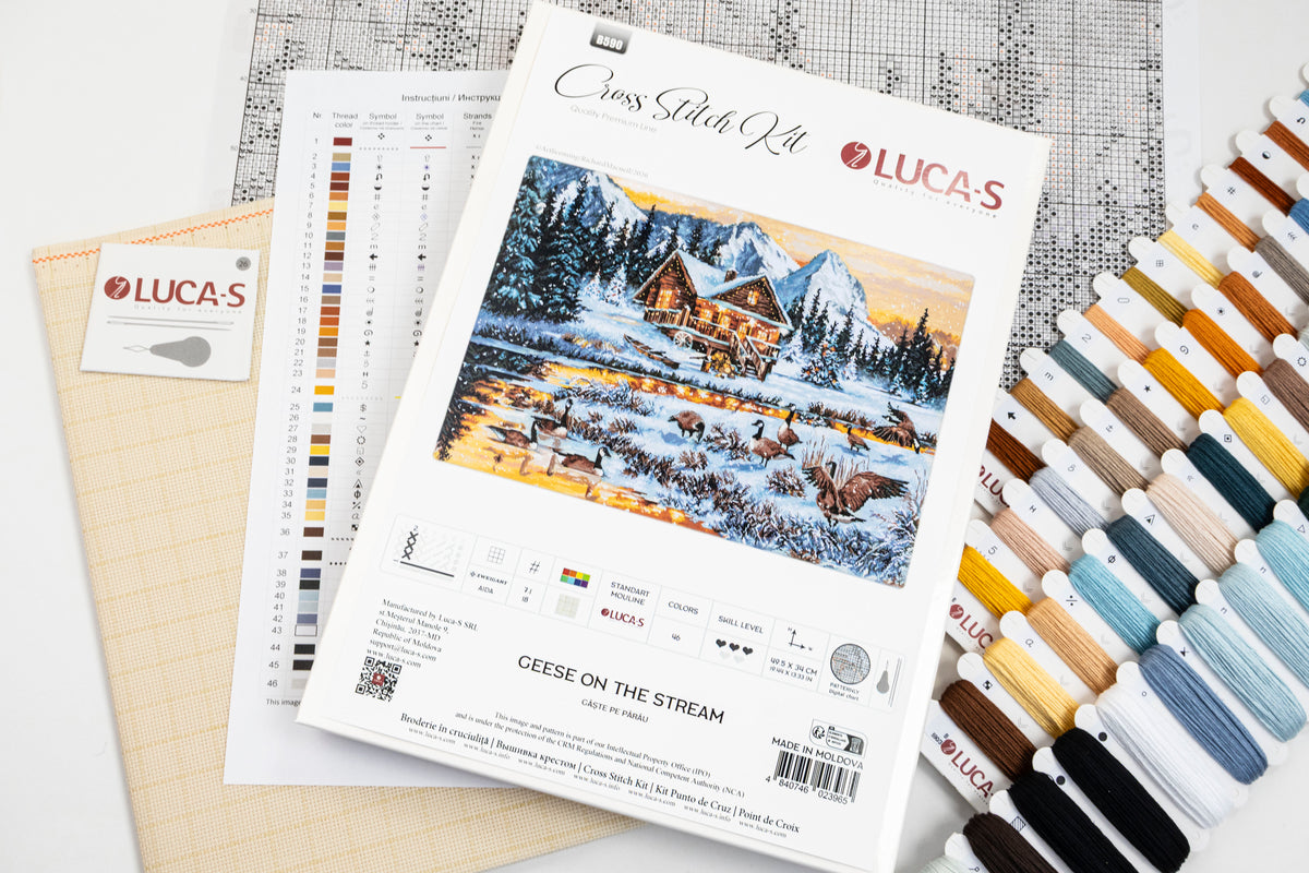 Cross Stitch Kit Luca-S - Geese on the Stream, B590