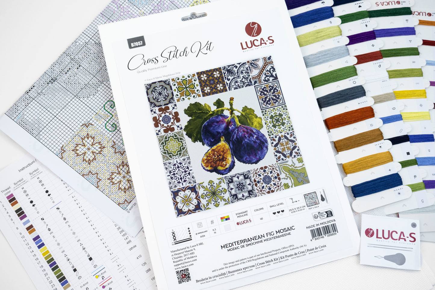 Cross Stitch Kit Luca-S - Mediterranean Fig Mosaic, B7057