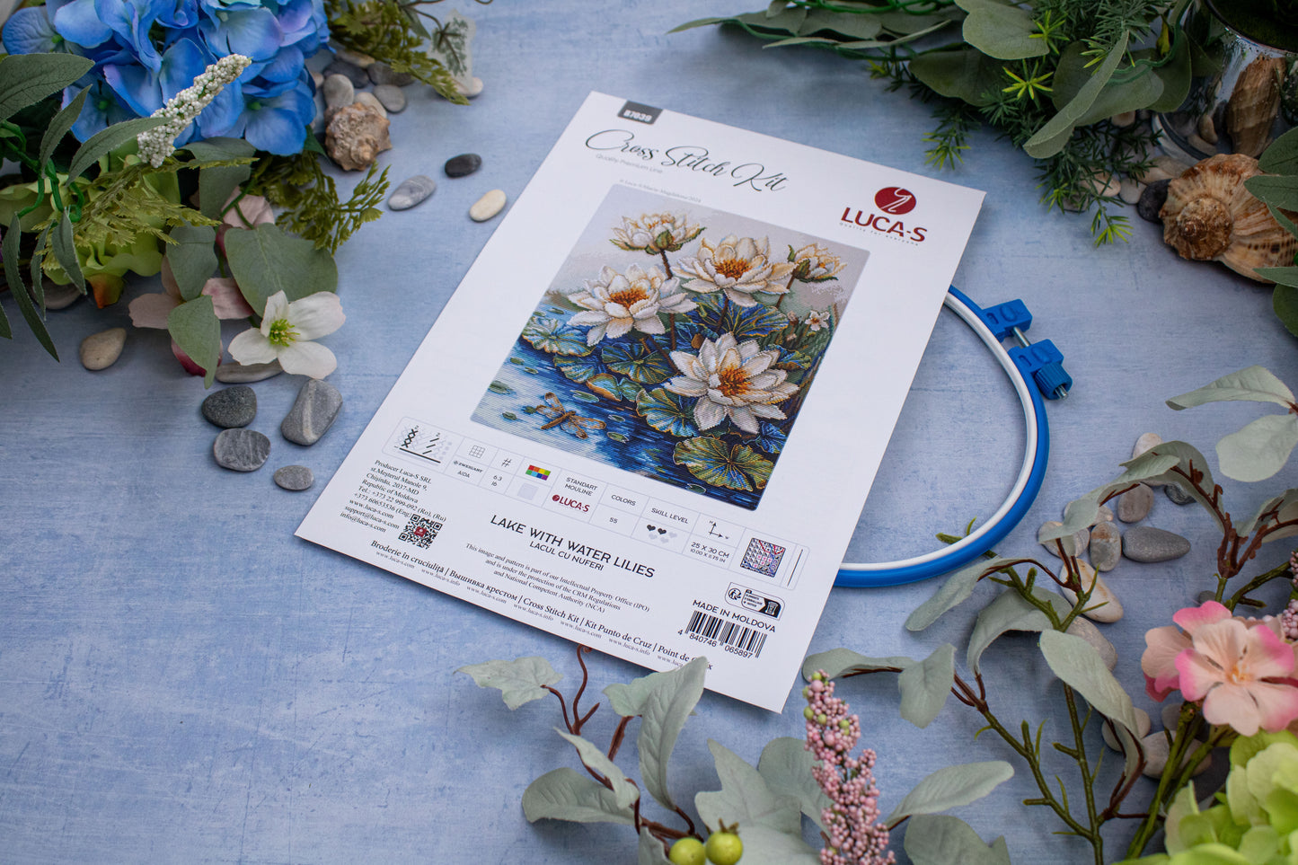 Cross Stitch Kit Luca-S - Lake With Water Lilies, B7039