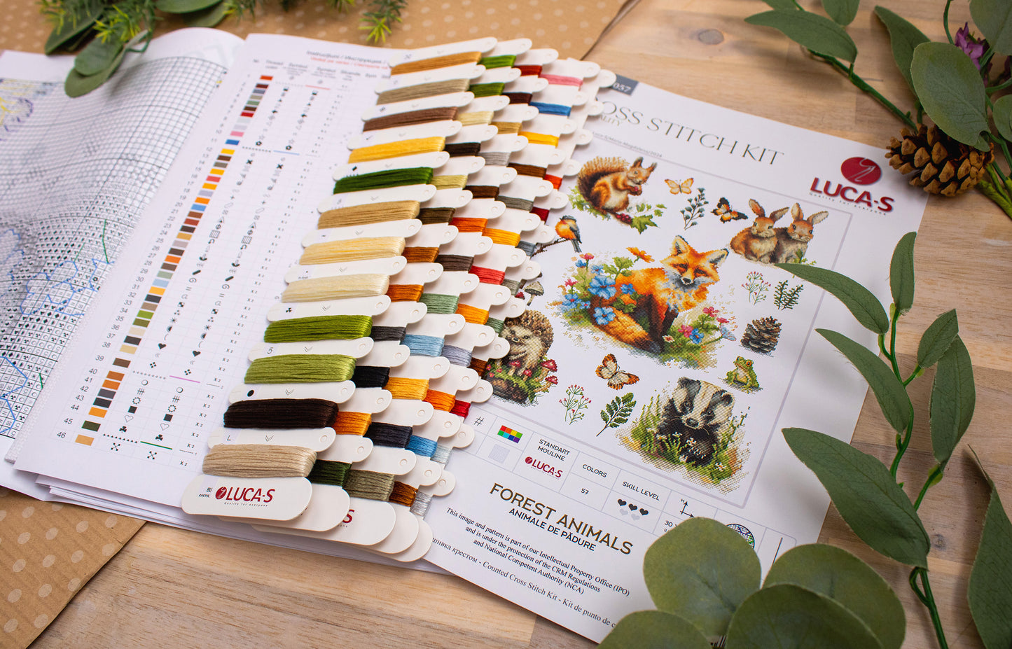 Cross Stitch Kit Luca-S - Forest Animals, BU5057