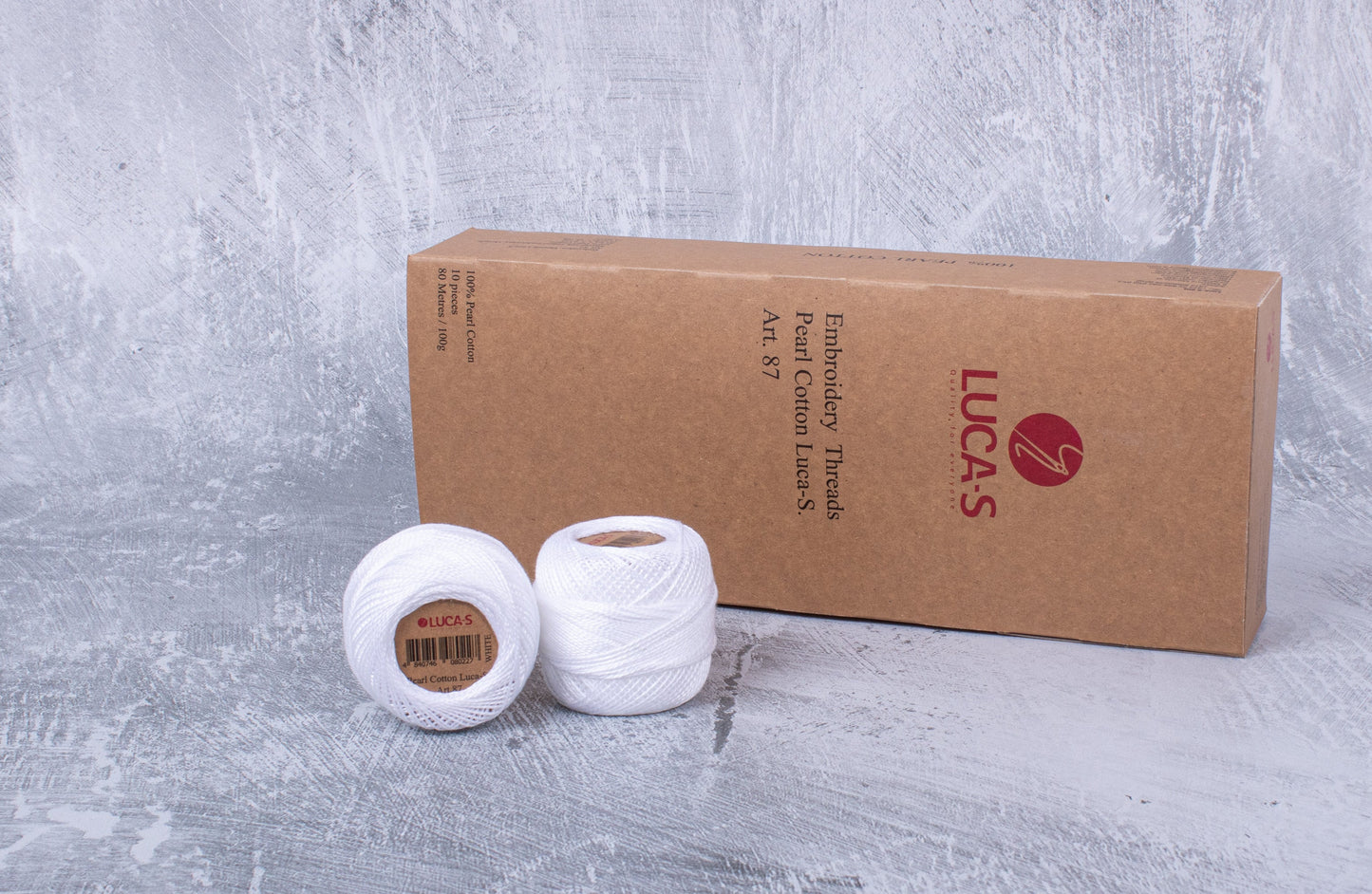 Embroidery Threads - Box, Pearl Cotton Luca-S, Art. 87 / White