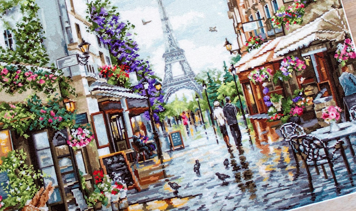 Cross Stitch Kit Luca-S - Paris in Flowers, B2365