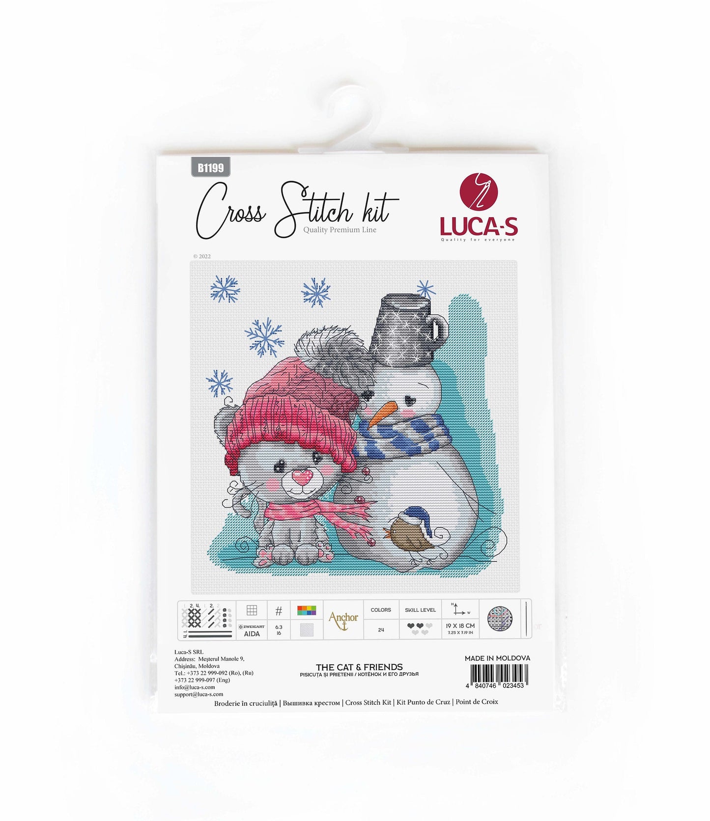 Набор для вышивки крестом Luca-S - Кот и друзья, B1199