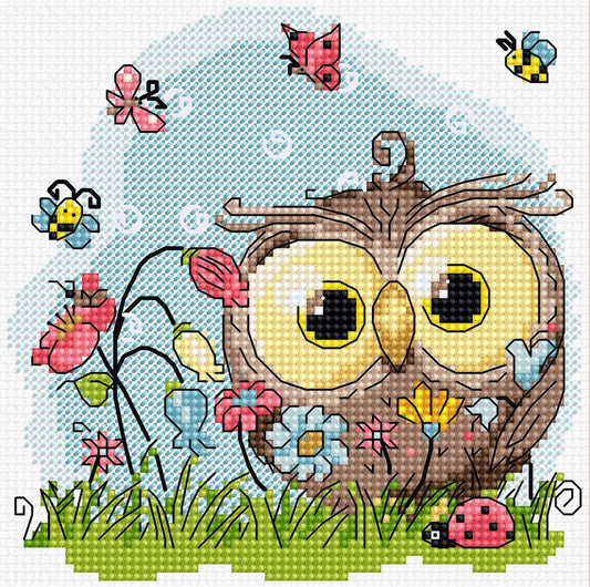 Cross Stitch Kit Luca-S - Happy Owl, B1401