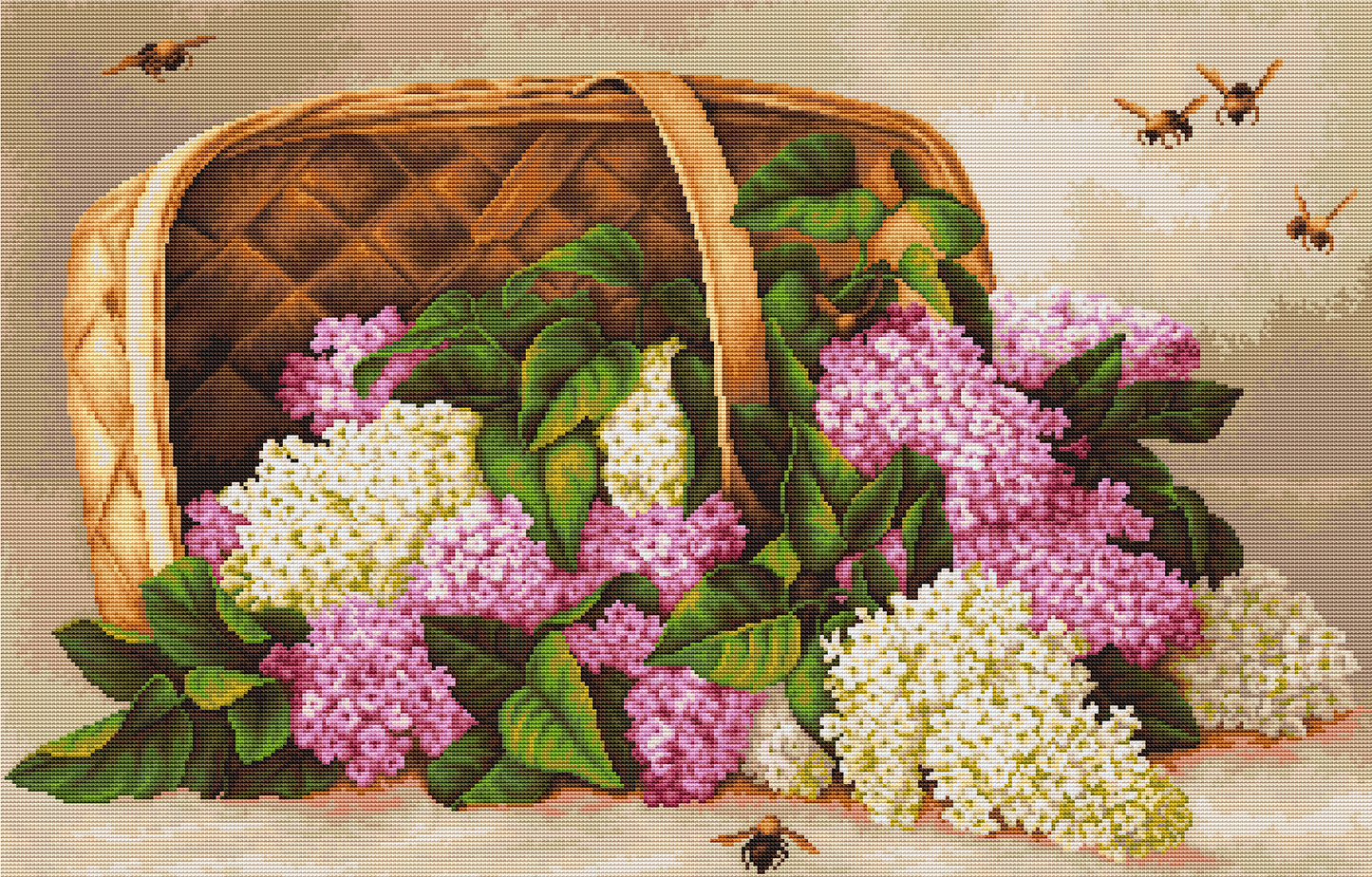 Набор Petit Point Luca-S - Сиреневая корзина G501