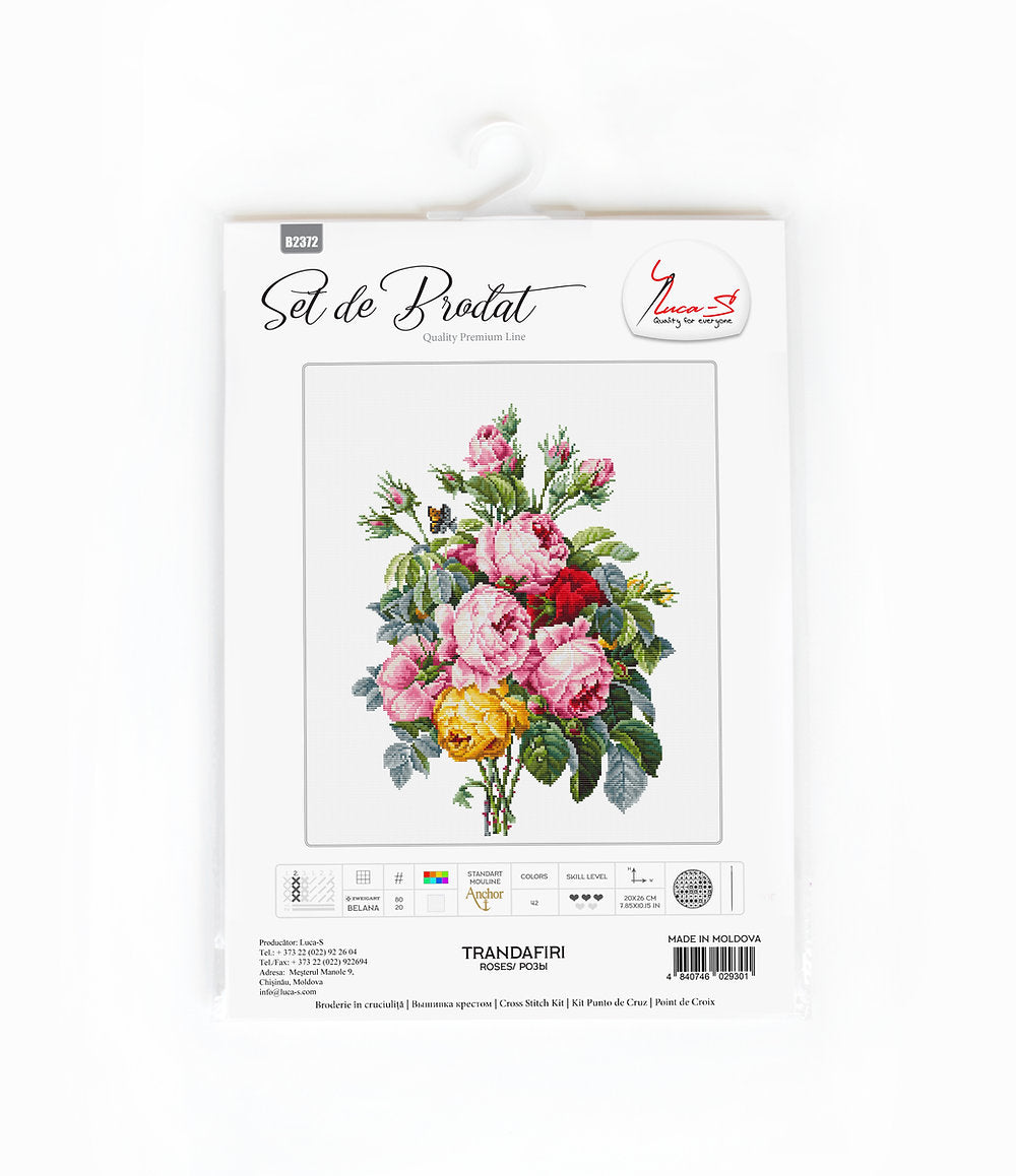 Cross Stitch Kit Luca-S - Roses BA2372