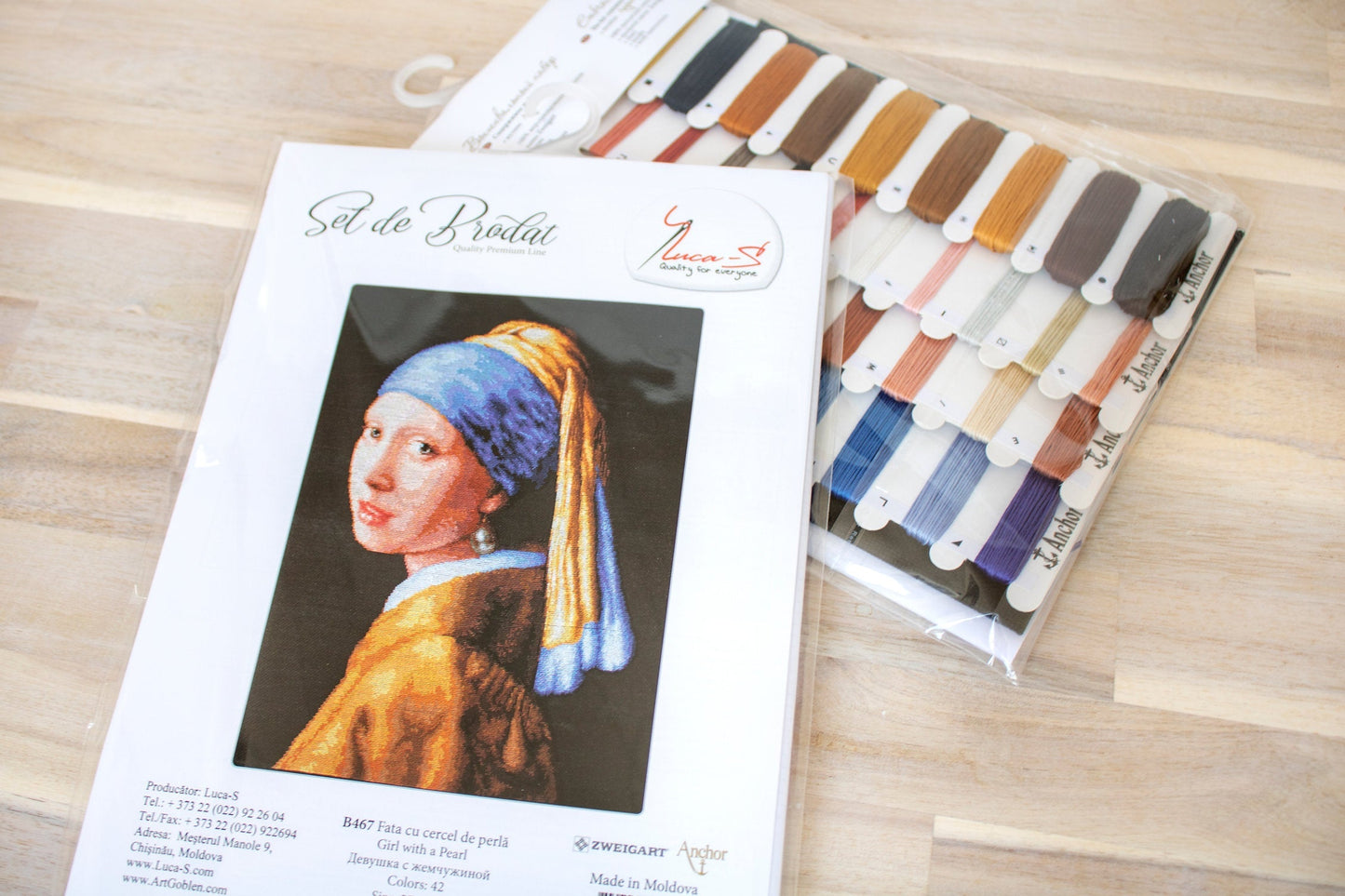 Cross Stitch Kit Luca-S - Girl with a Pearl Earring, B467