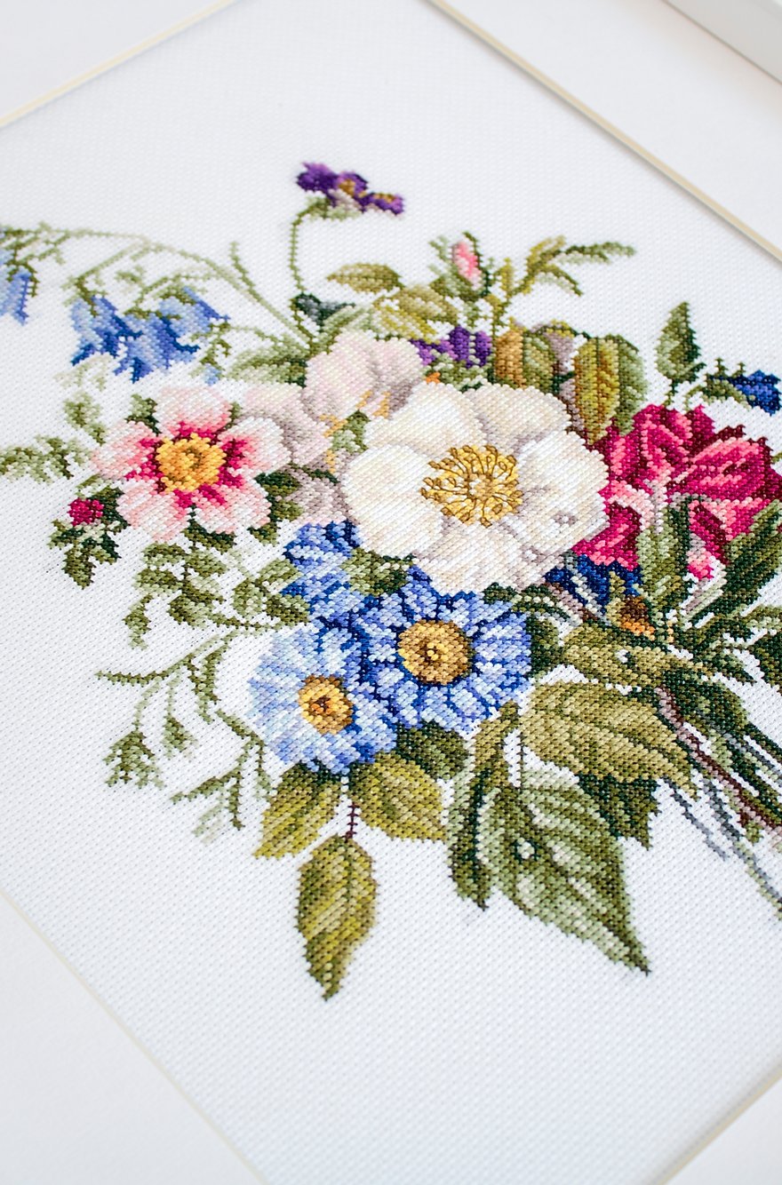 Cross Stitch Kit Luca-S - Summer Flower Bouquet, BU4004