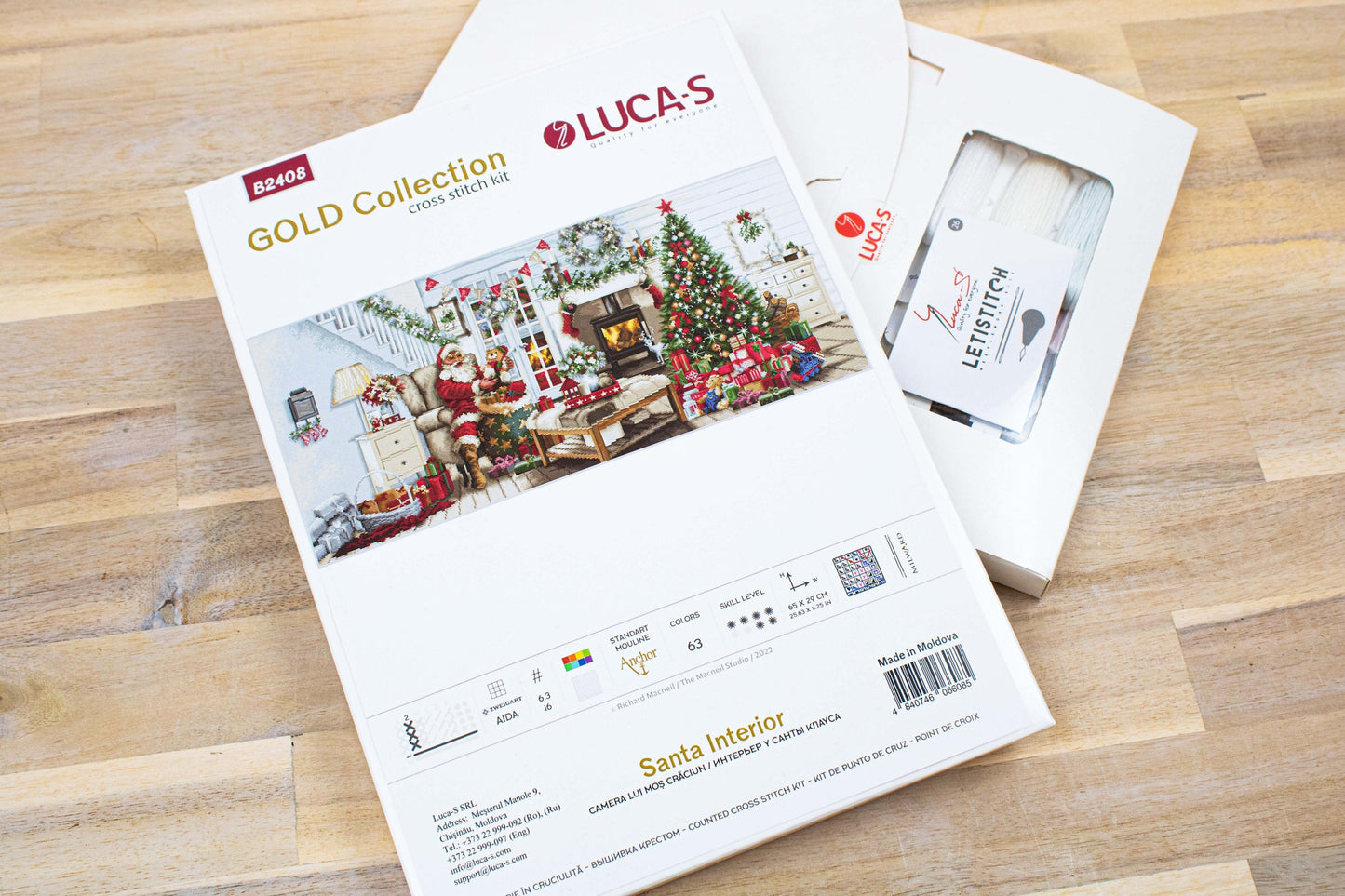 Набор для вышивки крестом Luca-S - Интерьер Санты, B2408