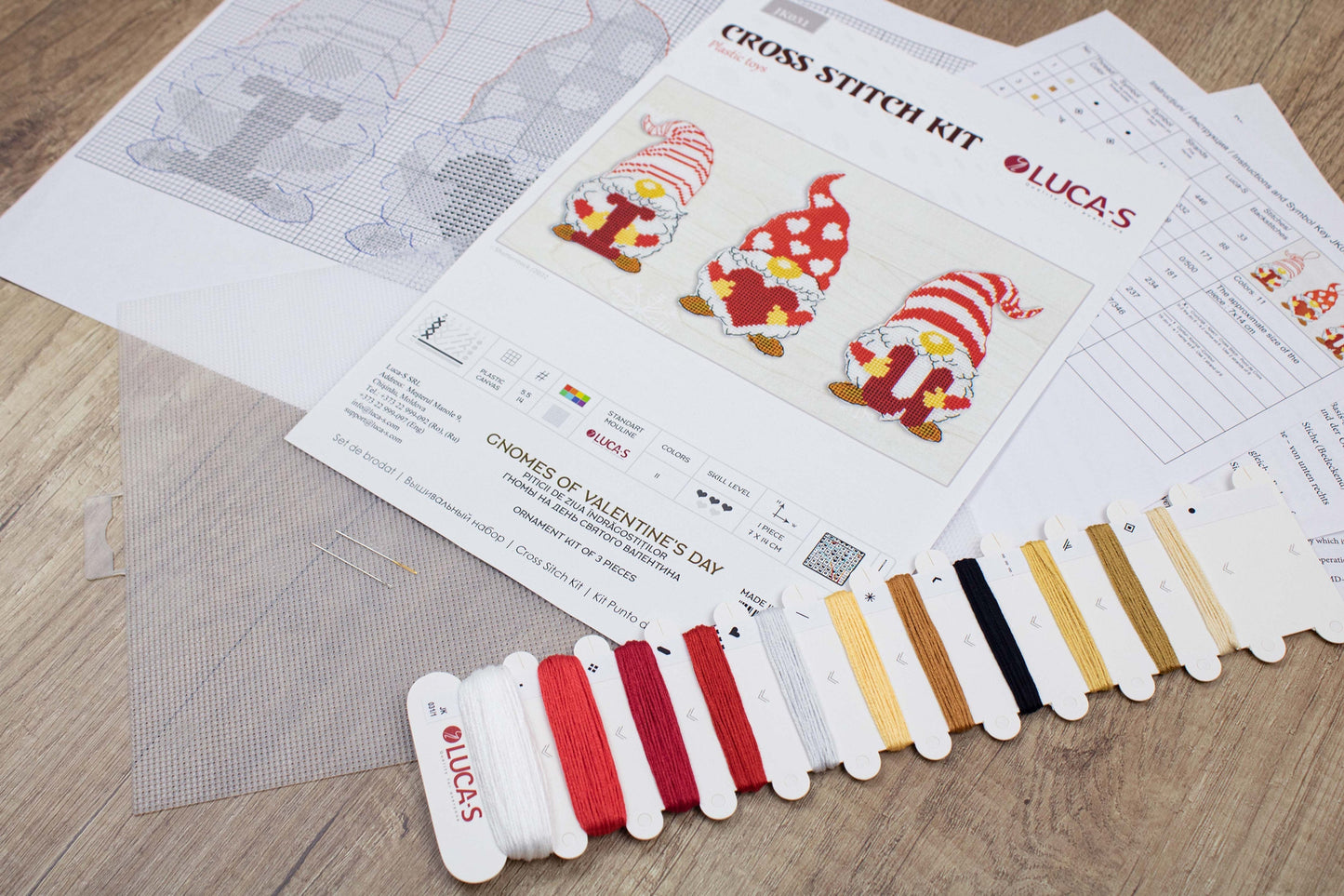 Toys Cross Stitch Kit Luca-S - Gnomes of Valentine's Day JK031