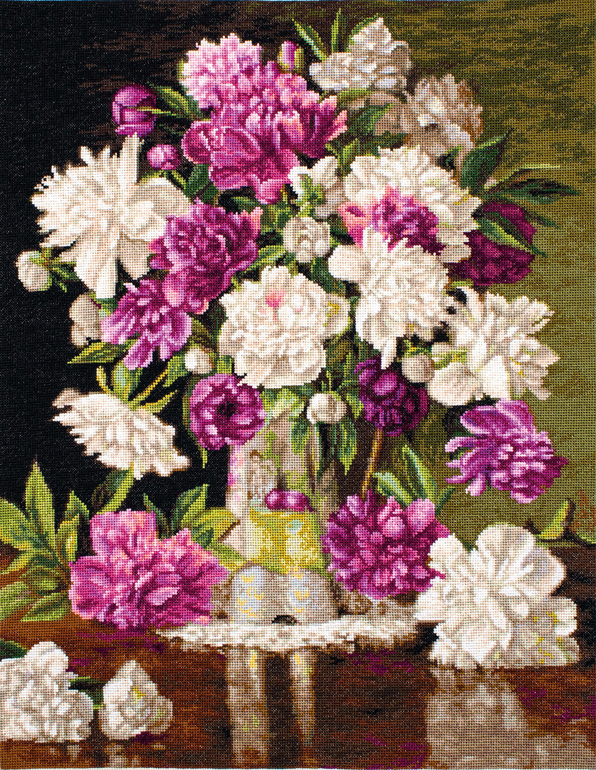 Cross Stitch Kit Luca-S - Red and White Peonies, B608