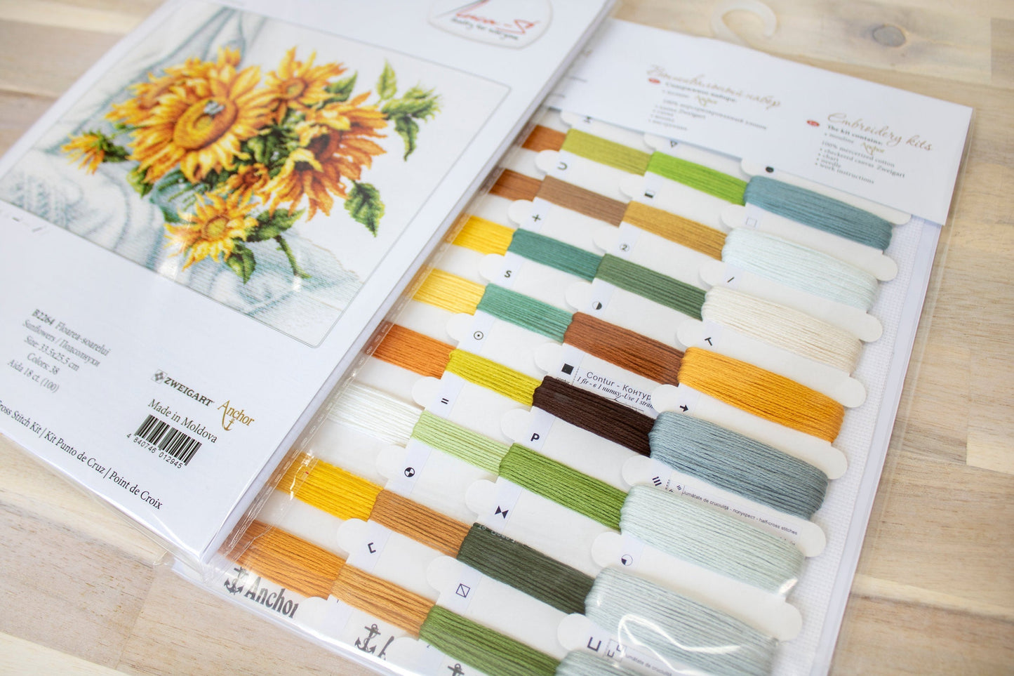 Cross Stitch Kit Luca-S - Sunflowers - HobbyJobby