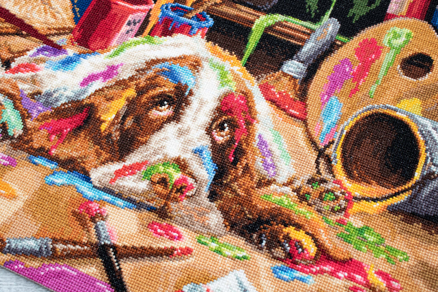 Набор для вышивки крестом Luca-S - Puppy Picasso, B2415