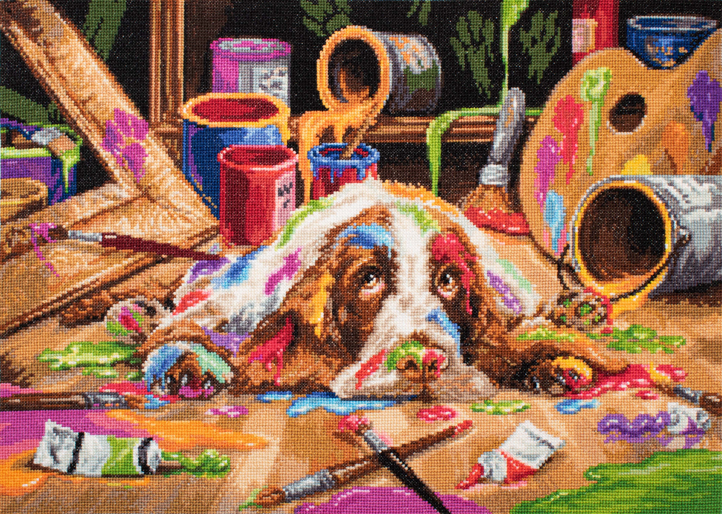 Набор для вышивки крестом Luca-S - Puppy Picasso, B2415