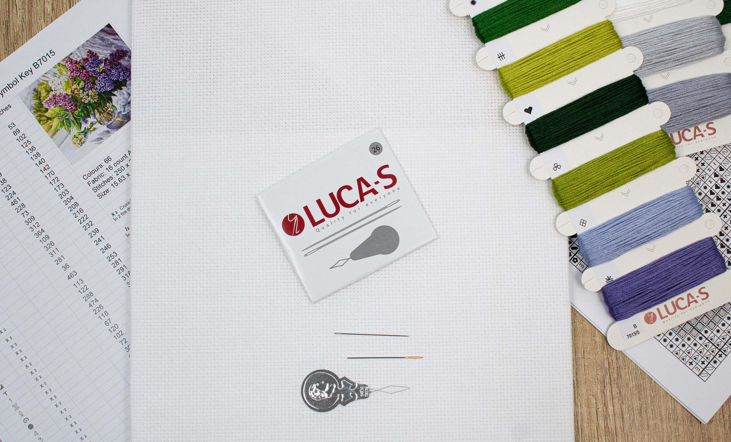 Набор для вышивания крестом Luca-S - Букет сирени, B7015