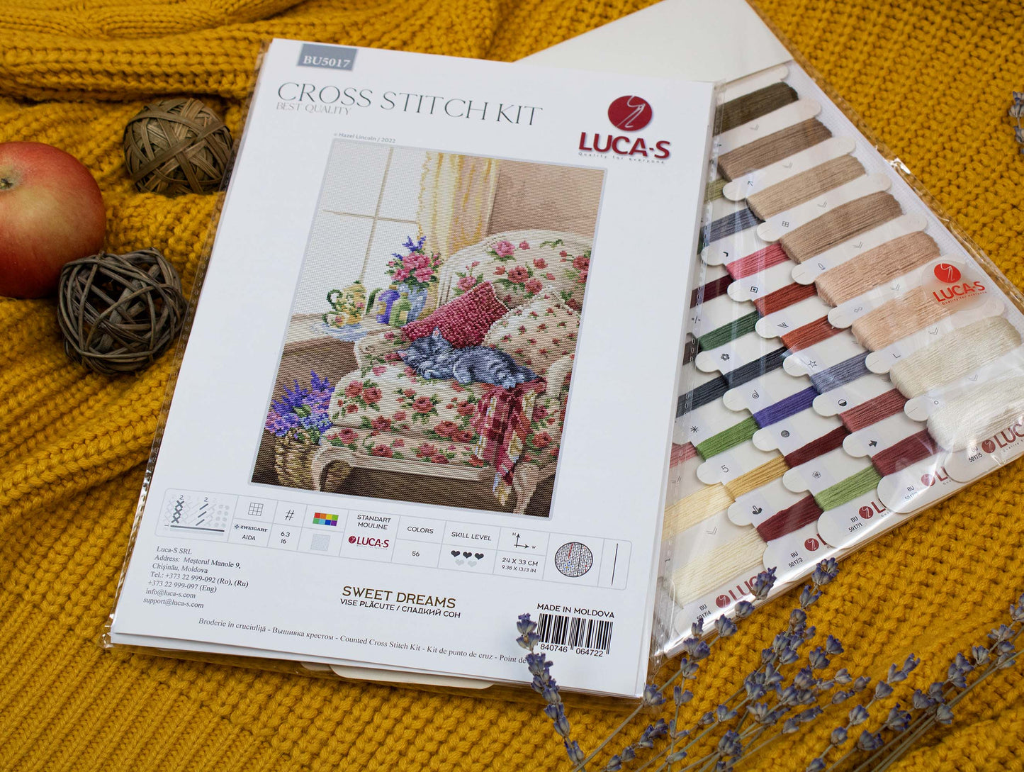 Набор для вышивки крестом Luca-S - Sweet Dreams, BU5017
