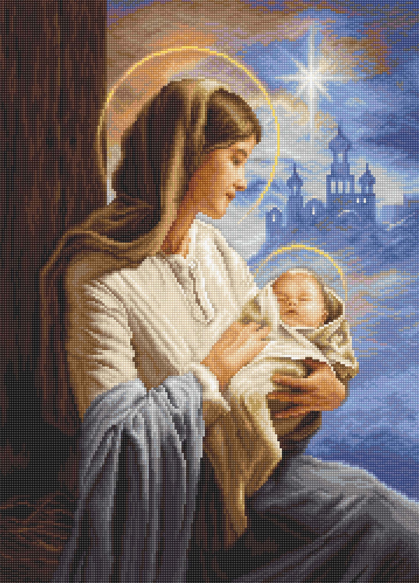 Набор Petit Point Luca-S - Святая Мария и младенец, коллекция GOLD, G617