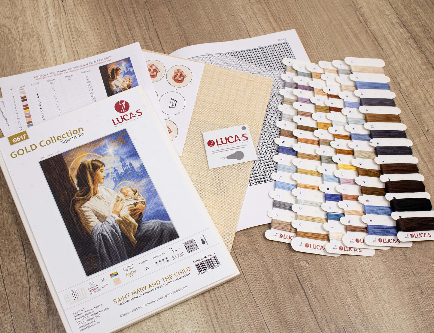 Набор Petit Point Luca-S - Святая Мария и младенец, коллекция GOLD, G617